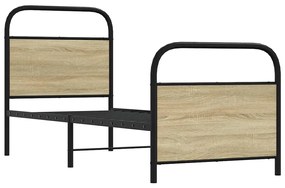 vidaXL ágykeret matrac nélkül 80x200 cm sonoma tölgyfa műfa