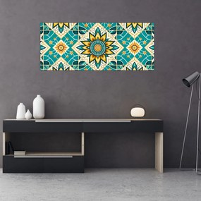 Kép - Türkiz minta (120x50 cm)