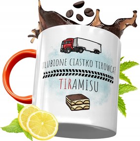 Narancssárga Bögre Kamionosoknak Ajándék fényképes nyomattal