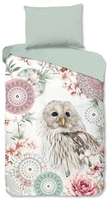 Zöld egyszemélyes flanel ágyneműhuzat 140x200 cm Omaira – HIP