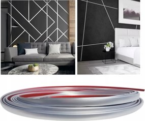 Díszléc Króm Matt 9mm Dekor Ezüst Rugalmas Öntapadós