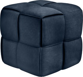 Lábtámasz puff Forinta Cord kordbársony, sötétkék