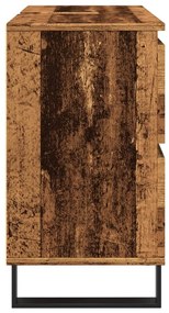 Antik fa színű szerelt fa mosdószekrény 80 x 33 x 60 cm