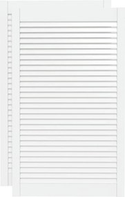 vidaXL 2 db fehér tömör fenyőfa lamellás szekrényajtó 99,3 x 59,4 cm