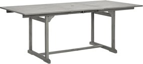 vidaXL tömör akácfa kerti étkezőasztal (150-200) x 100 x 75 cm