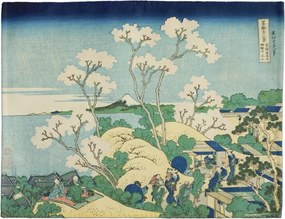 Asztali alátét Goten-hegy Shinagawa felett Tokaido Katsushika Hokusai