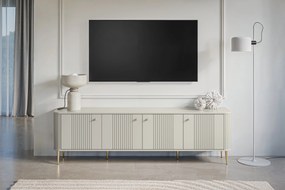 Vesper 4D tévéállvány 187 cm – kasmír / arany lábak