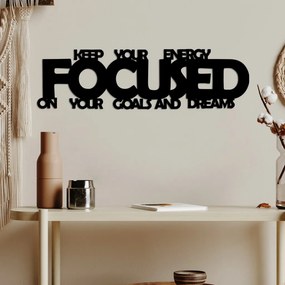 Focused fém fali dekoráció, 70×19 cm