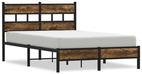 sonoma tölgy színű fejtámlás ágykeret matrac nélkül 120x200 cm