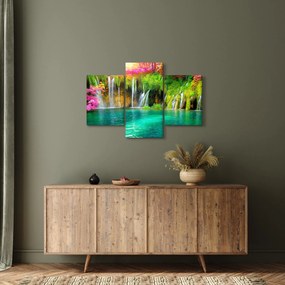 Kép - vízesés, Plitvicei-tavak, Horvátország (90x60 cm)