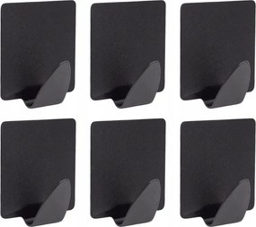 Akasztó 6 Db Fürdőszoba Téglalap Alakú Acél Öntapadós Strapabíró Divatos