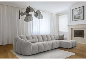 Világosszürke sarokkanapé (jobb oldali-heverő résszel) Shell – Miuform