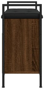 barna tölgy színű szerelt fa cipőtároló pad 65,5 x 32 x 57,5 cm