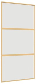aranyszínű ESG tejüveg és alumínium tolóajtó 102,5 x 205 cm