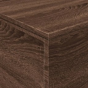 barna tölgyszínű dohányzóasztal LED-lámpákkal 90x50x40 cm