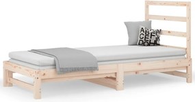 vidaXL tömör fenyőfa kihúzható kanapéágy 2 x (90 x 200) cm