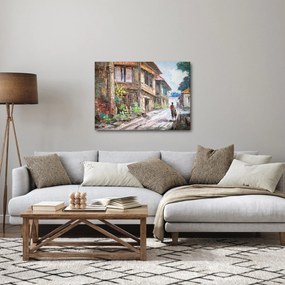 Fülöp-szigeteki falu képe, Ázsia (70x50 cm)