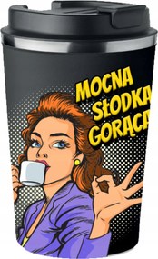 Prémium termo bögre nyomott mintával Erős Édes Forró 350ml 0,35l KT_036