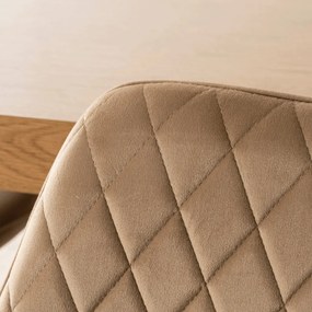 Elegáns Bézs Bársony Étkezőszék BRESSO