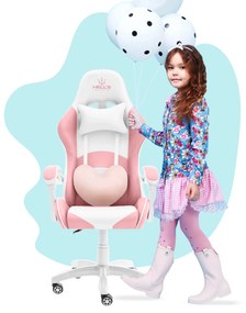 Hells Gyerek játékszék Hell's Chair Rainbow Kids Pink-White