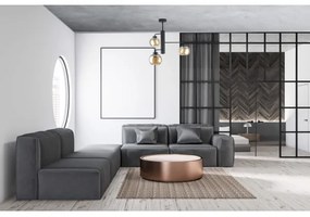 Csillár rúdon FLEX 3xE27/60W/230V fekete/füstös bézs