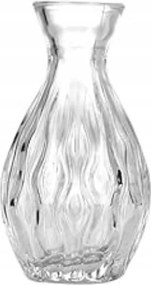 DW1WZ17 Dekoratív váza. Átlátszó mini váza vintage stílusban. 1 db