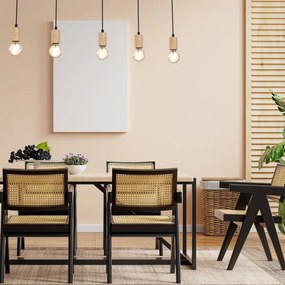 Felületre szerelhető csillár VIGA 5xE27/60W/230V fa