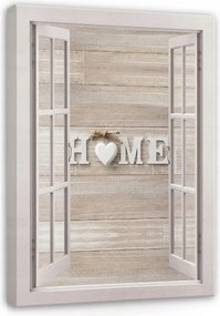 Vászonkép 75x100 Otthon hangulatos ablak meleg szerelem család rusztikus semleges