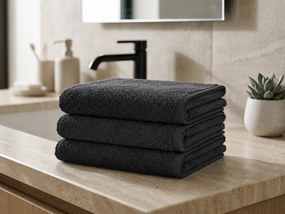Bella sötétszürke 100% pamut gyerek törölköző 30x50 cm, 100% pamut