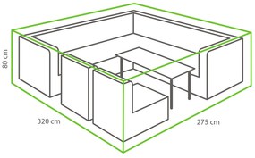 Védőponyva ülőgarnitúrához 320x275 cm