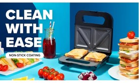 Niceboy ION Snacker S1 - Szendvics készítő 750W/230V matt króm/fekete