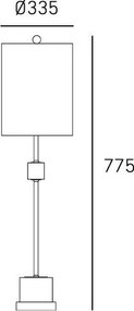 Cosmolight BARI T01040BR-WH Asztali lámpa 1x40W/E27 IP20