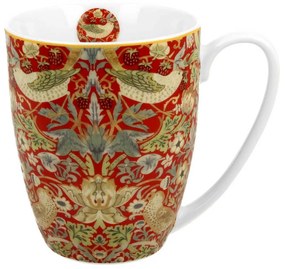 Porcelán bögre William Morris Strawberry Thief Red