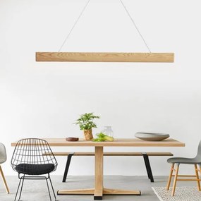 LED Csillár zsinóron LED/22W/230V 4000K 120 cm kőris/tömör fa