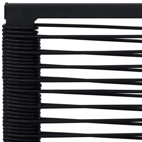 4 db fekete PVC rattan kerti szék