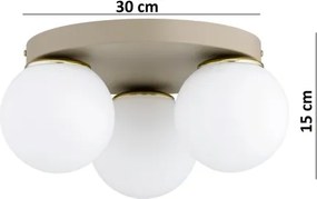 Brilagi - Mennyezeti lámpa MILO ECRU 1xE27/60W/230V átm. 15 cm bézs/arany