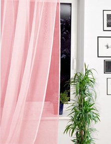 Függöny, voile függöny, finom, sima méteráru, 300 cm magas, rózsaszín