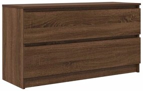 barna tölgyszínű szerelt fa TV-szekrény 100x35x54 cm