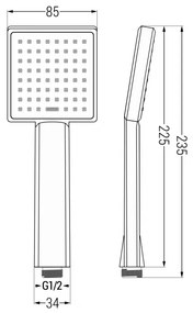 Mexen Uno DR45 rejtett zuhanygarnitúra, arany, 71435DR45-50