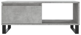 Betonszürke szerelt fa dohányzóasztal 90x50x36,5 cm