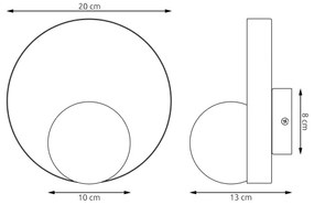 KIDO fali lámpatest 1xG9/8W/230V fekete