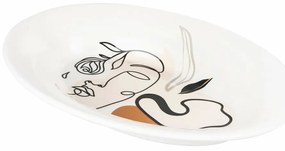 Face to Grey kerámia szervírozó tányér, 48 x 33 cm - VDE Tivoli 1996