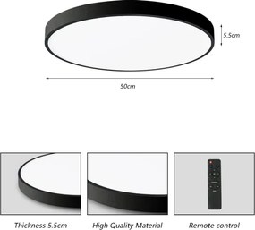 Brilagi-LED Dimmelhető POOL SMART LED/60W/230V 50 cm Wi-Fi Tuya+DO fekete