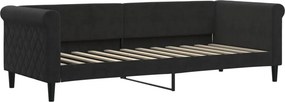 vidaXL fekete bársony kanapéágy 80 x 200 cm