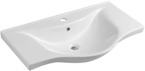 Aqualine Zara mosdótál 79.5x46 cm félkör alakú fehér 10080