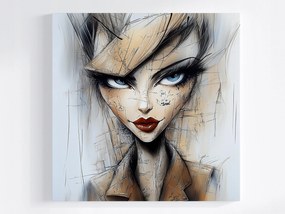 Poszter Portré Nő Művészeti Vázlat Modern 40x40