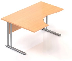 Visio ergonomikus asztal 140 x 100 cm, bal, bükkfa