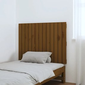 mézbarna tömör fenyőfa fali fejtámla 82,5 x 3 x 60 cm
