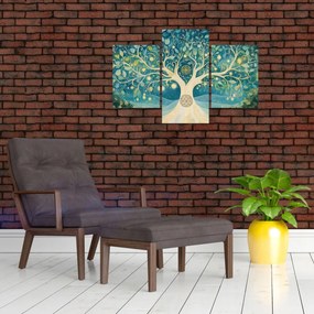 Kép – Mágikus fa spirálokkal (90x60 cm)