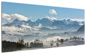 A havas hegyek képe (120x50 cm)